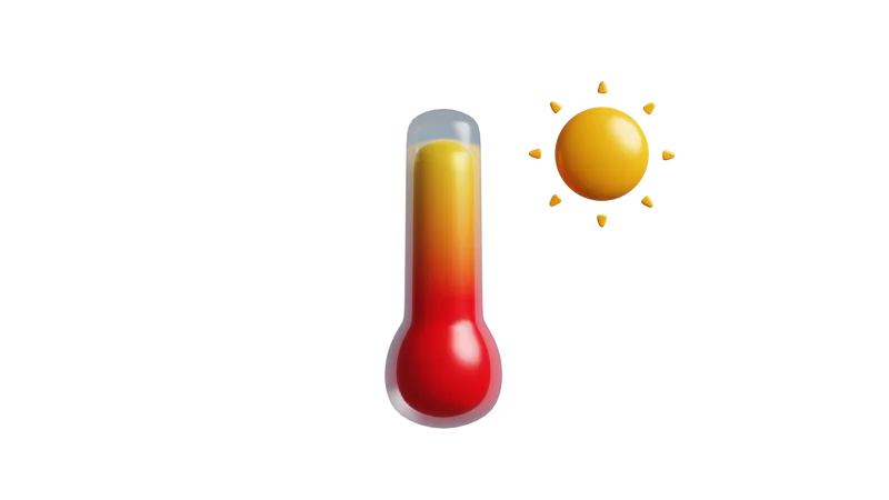 Temperatura quente  3D Icon