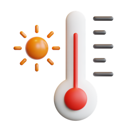 Temperatura quente  3D Icon