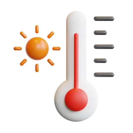 Temperatura quente  3D Icon