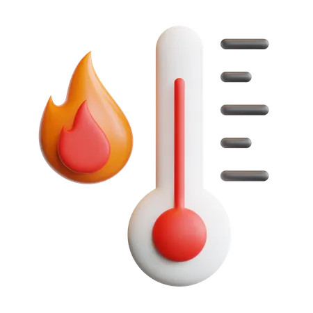 Temperatura quente  3D Icon