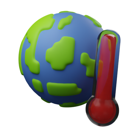 Temperatura quente da terra  3D Icon