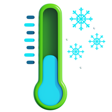 Temperatura do tempo frio  3D Icon