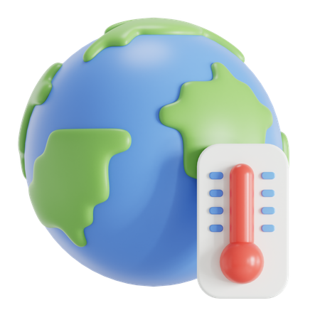 Temperatura de la tierra  3D Icon