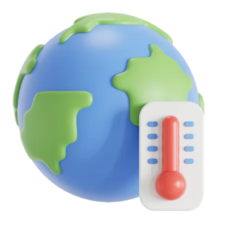 Temperatura de la tierra  3D Icon