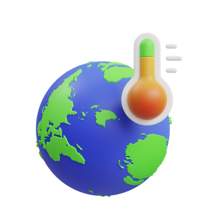 Temperatura de la tierra  3D Icon