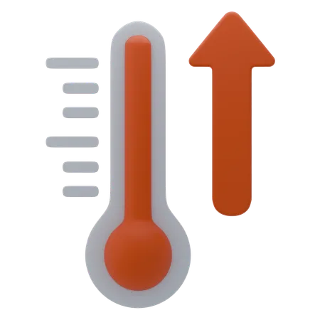 Temperaturanstieg  3D Icon