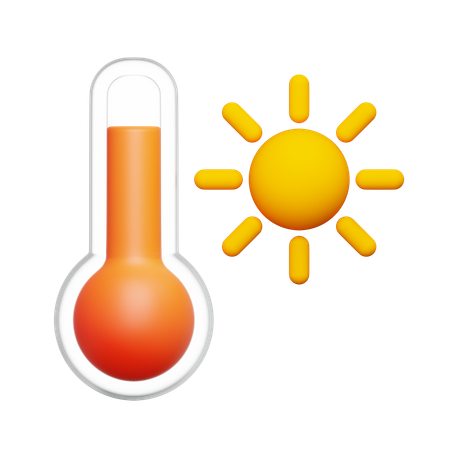 Température chaude  3D Icon
