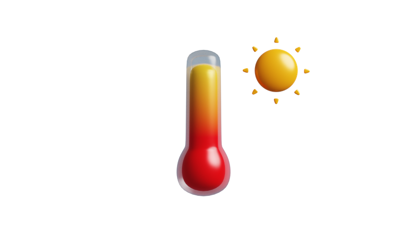 Température chaude  3D Icon