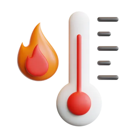 Température chaude  3D Icon