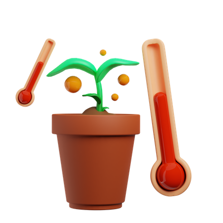 Température des plantes  3D Icon