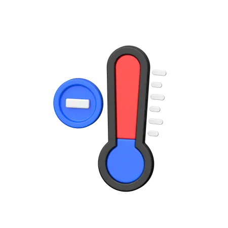 Temperature Minus  3D Icon