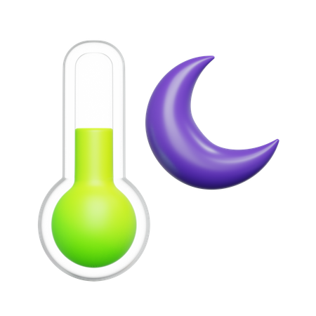 Température nocturne  3D Icon