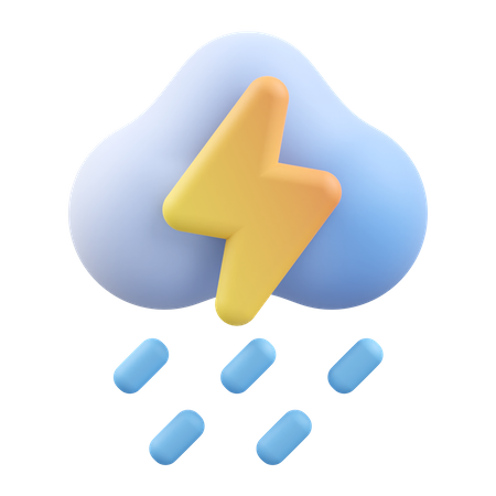 Tempestade nublada  3D Icon
