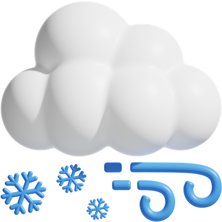 Tempête de neige  3D Icon