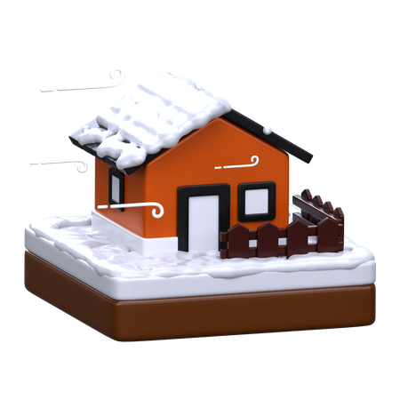 Tempête de neige  3D Icon