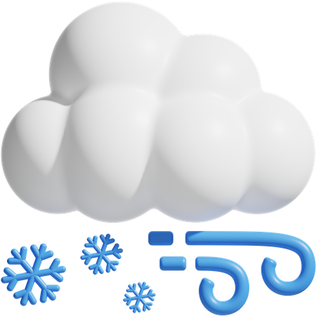 Tempête de neige  3D Icon