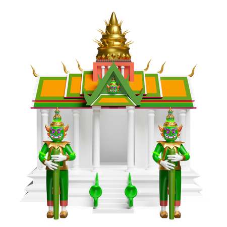 Tempio tailandese  3D Icon