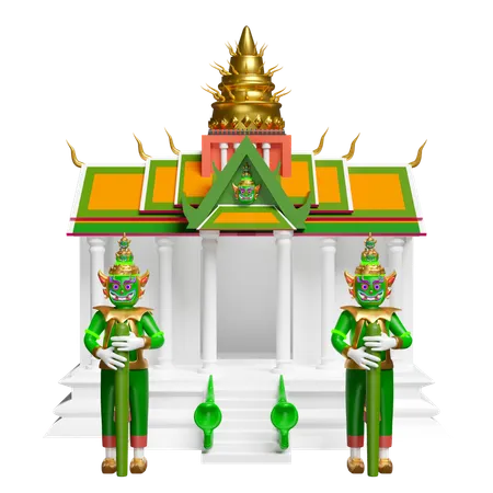 Tempio tailandese  3D Icon