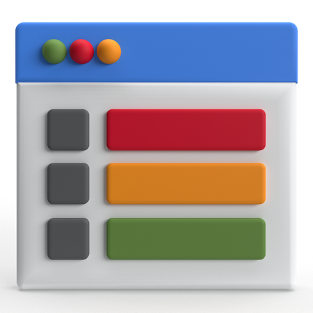 Template  3D Icon