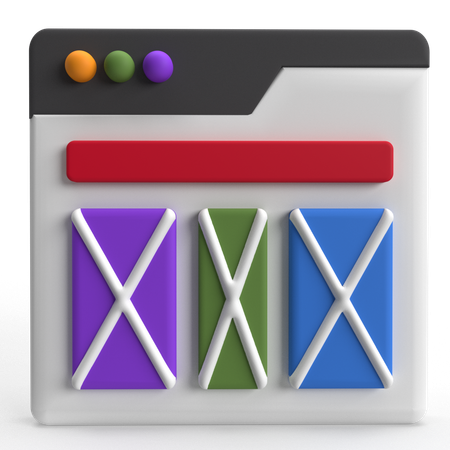Template  3D Icon