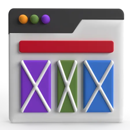 Template  3D Icon