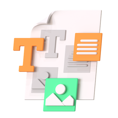 Template  3D Icon