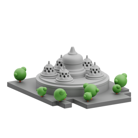 Temple  3D Illustration