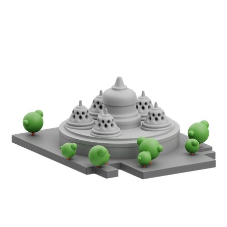 Temple 3D Illustration