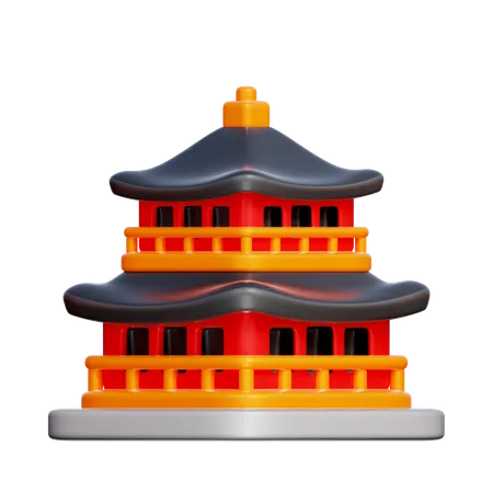 Temple chinois  3D Icon