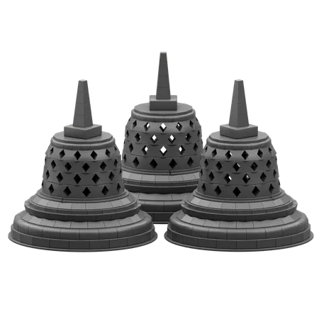 Temple de borobudur  3D Icon