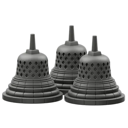 Temple de borobudur  3D Icon