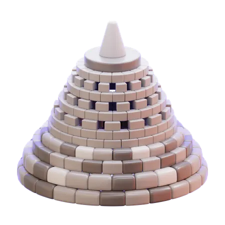 Temple de borobudur  3D Icon