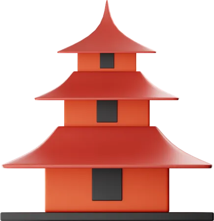 Temple japonais  3D Icon