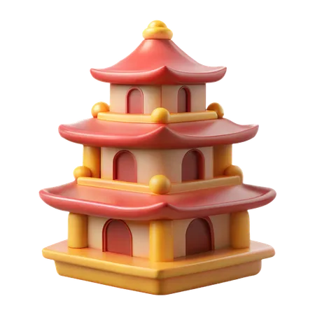 Temple Pagoda  3D Icon