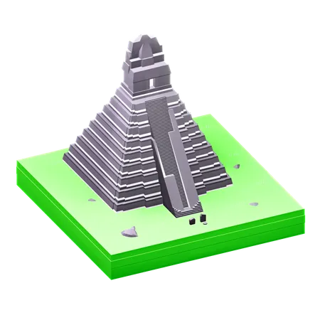 Temple de tikal  3D Icon