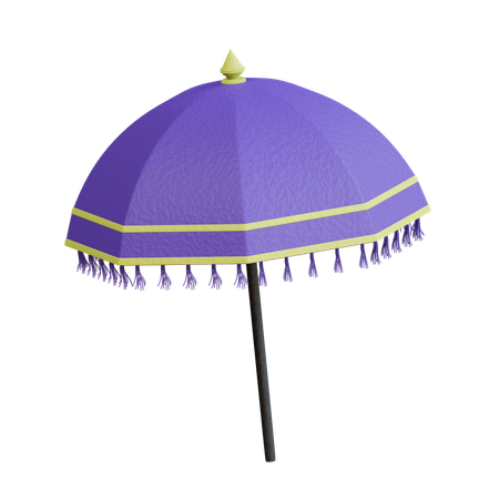 Temple Umbrella  3D Icon