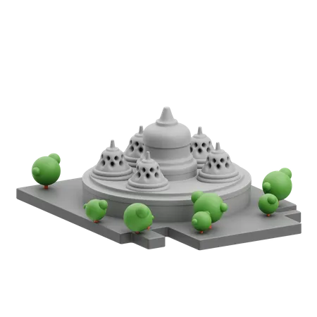 Templo  3D Illustration