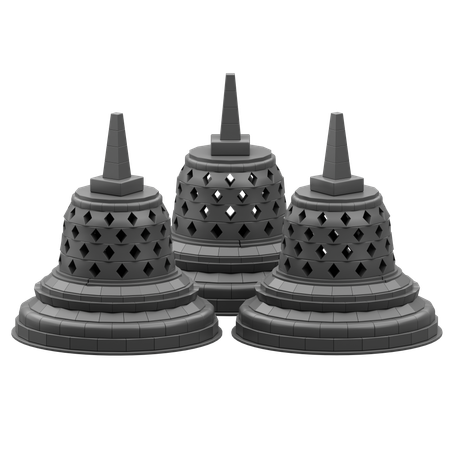 Templo de borobudur  3D Icon