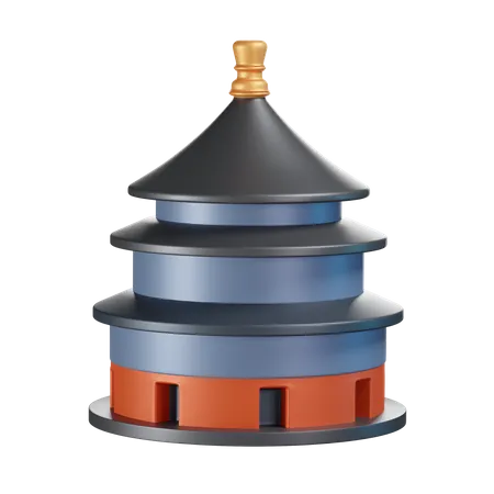 Templo chinês  3D Illustration