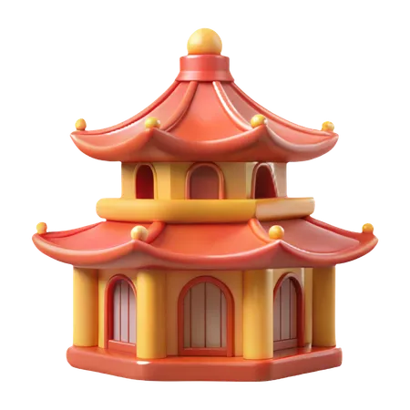 Templo chino  3D Icon