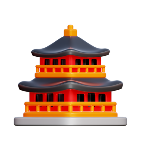 Templo chino  3D Icon