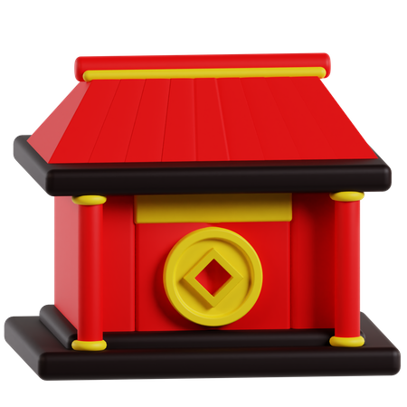 Templo chino  3D Icon