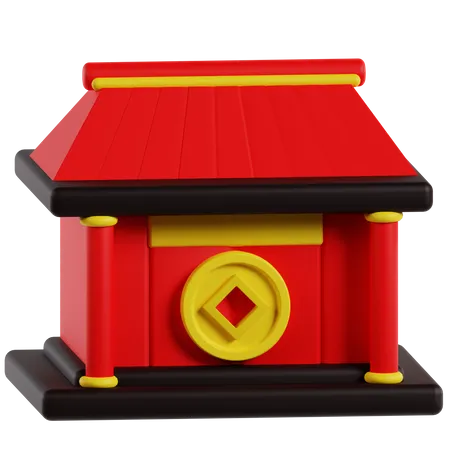 Templo chino  3D Icon