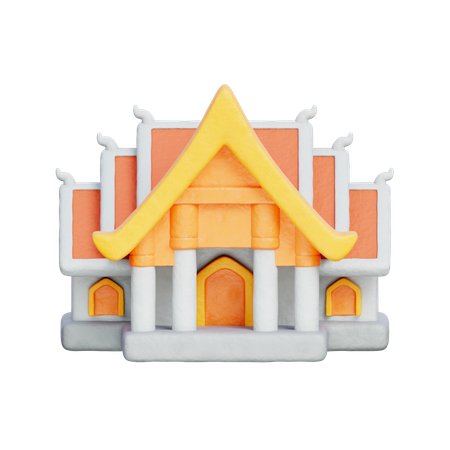 Templo da tailândia  3D Icon