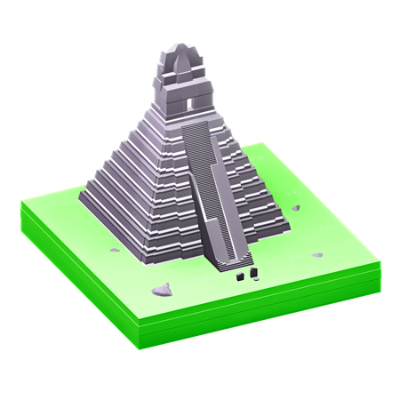 Templo de Tikal  3D Icon