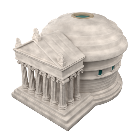 Templo del panteón  3D Icon