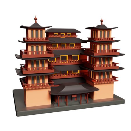 Templo japonés  3D Icon