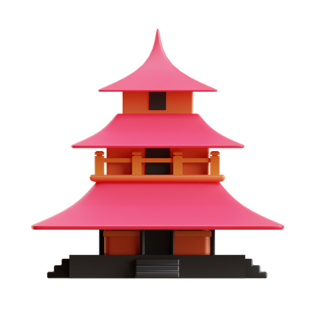Templo Japonês  3D Icon