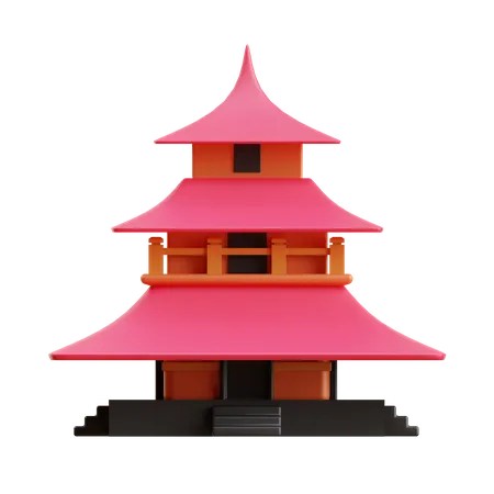 Templo japonés  3D Icon