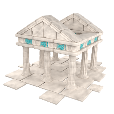 Templo romano  3D Icon